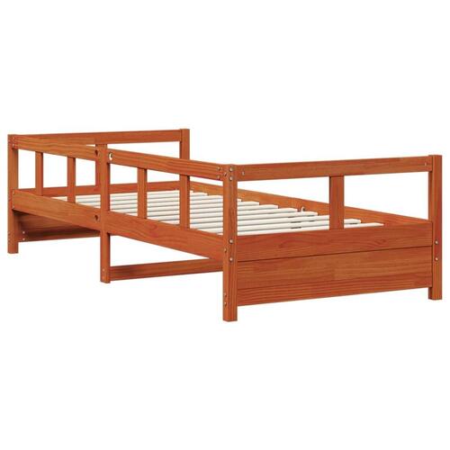 Daybed 90x200 cm massivt fyrretræ gyldenbrun