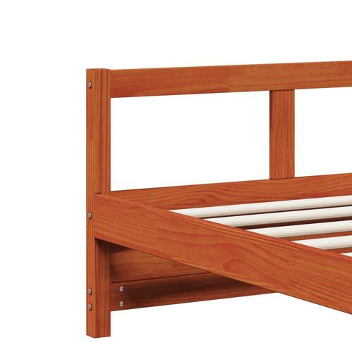 Daybed 90x200 cm massivt fyrretræ gyldenbrun
