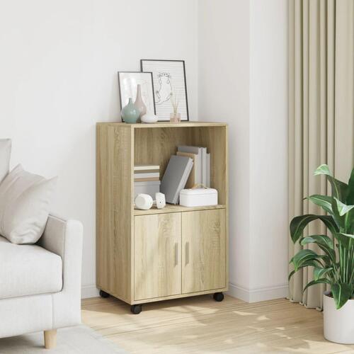 Rullebord 55x40x91 cm konstrueret træ sonoma-eg