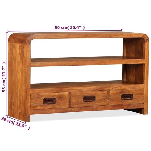 Tv-skab 90x30x55 cm massivt akacietræ