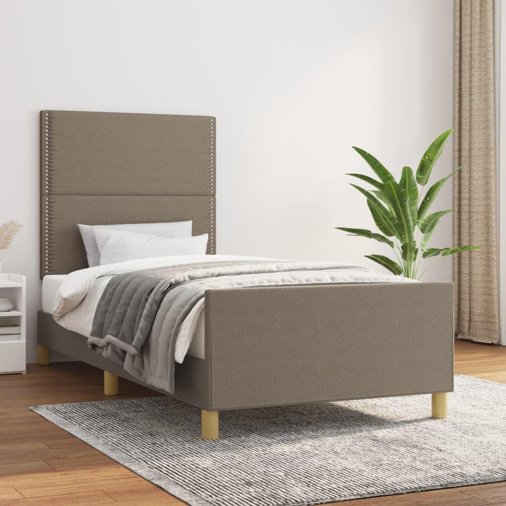 Sengeramme uden madras 80x200 cm stof gråbrun