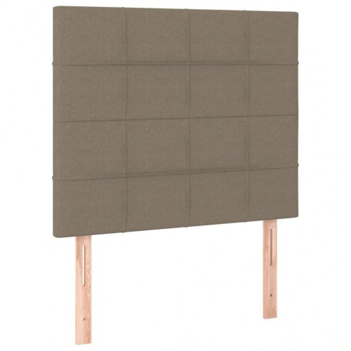Sengeramme med gavl 80x200 cm - stof, gråbrun