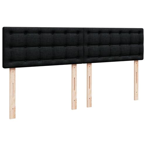 Kontinentalseng med madras 180x200 cm stof sort