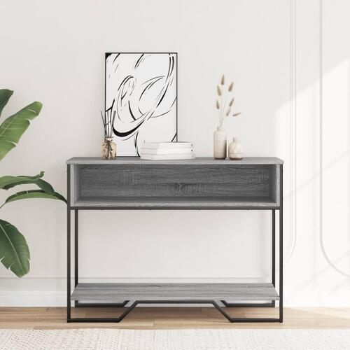 Konsolbord 100x35x74,5 cm konstrueret træ grå sonoma-eg