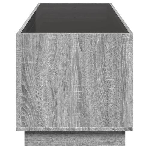 Sofabord med Infinity LED-lys 90x50x50 cm grå sonoma-eg