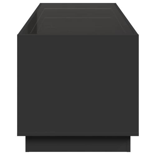 Sofabord med Infinity LED-lys 90x50x50 cm sort