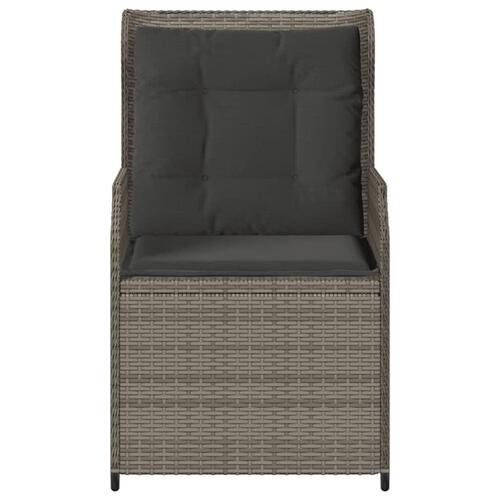 Havelænestole 2 stk. med hynder polyrattan grå