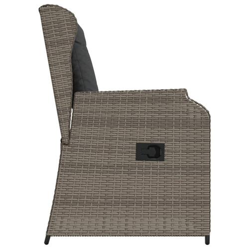 Havelænestole 2 stk. med hynder polyrattan grå