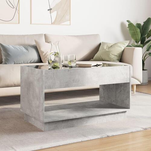 Sofabord med Infinity LED-lys 90x50x50 cm betongrå