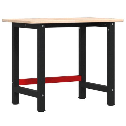 Arbejdsbænk 100x60x81,5 cm massivt egetræ rektangulær