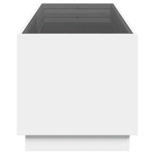 Sofabord med Infinity LED-lys 90x50x50 cm hvid
