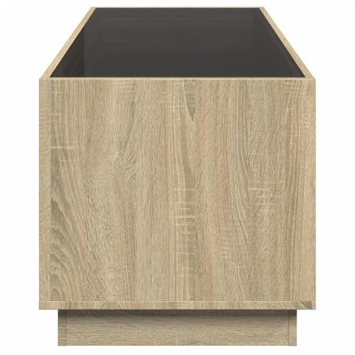 Sofabord med Infinity LED-lys 90x50x50 cm sonoma-eg