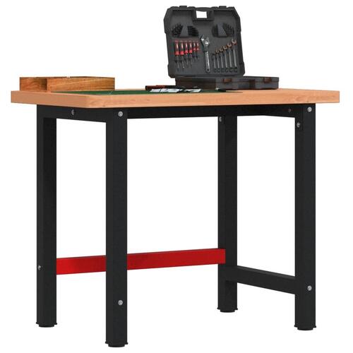 Arbejdsbænk 100x60x83 cm massivt bøgetræ rektangulær