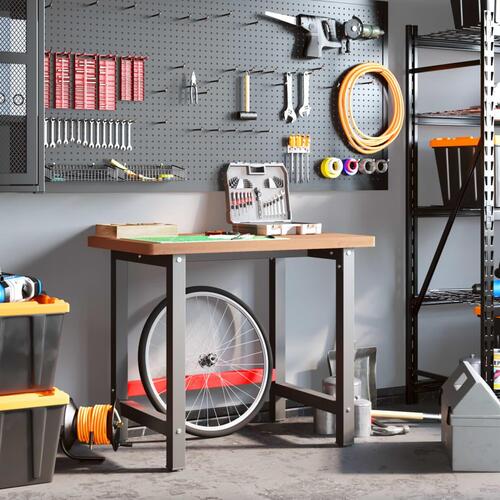 Arbejdsbænk 100x60x83 cm massivt bøgetræ rektangulær