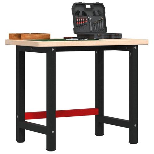 Arbejdsbænk 100x60x83 cm massivt egetræ rektangulær