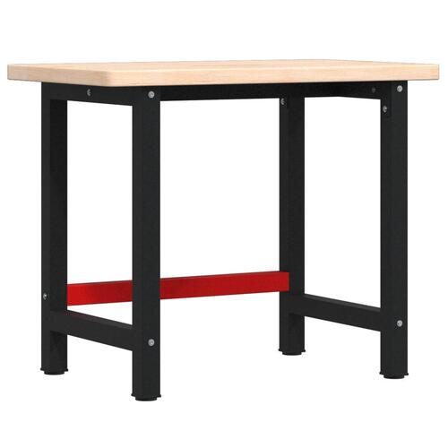 Arbejdsbænk 100x60x83 cm massivt egetræ rektangulær