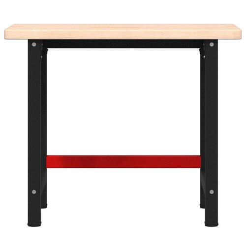 Arbejdsbænk 100x60x83 cm massivt egetræ rektangulær