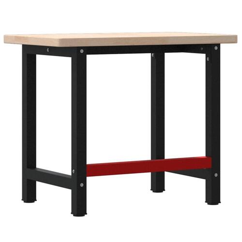 Arbejdsbænk 100x60x83 cm massivt egetræ rektangulær