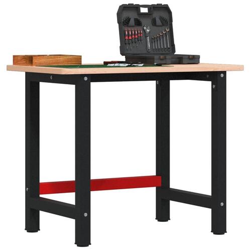Arbejdsbænk 100x60x81,5 cm massivt bøgetræ rektangulær