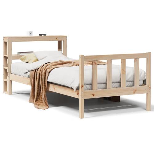 Sengeramme uden madras 75x190 cm massivt fyrretræ