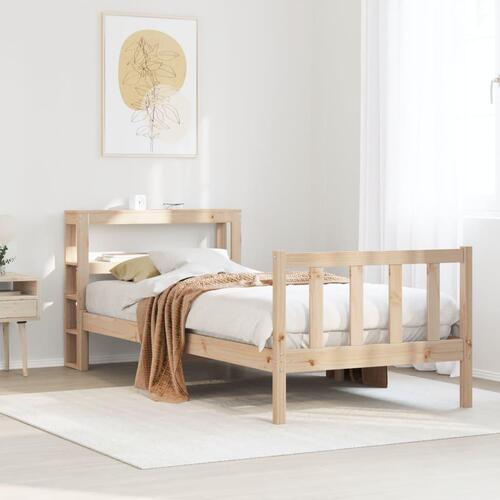 Sengeramme uden madras 75x190 cm massivt fyrretræ