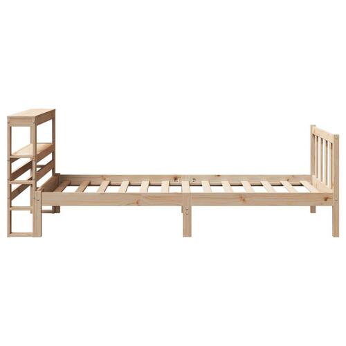 Sengeramme uden madras 75x190 cm massivt fyrretræ