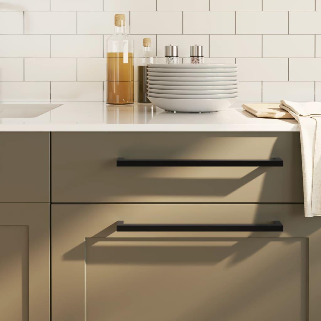 Skabshåndtag 10 stk. 320 mm rustfrit stål sort
