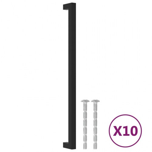 Skabshåndtag 10 stk. 320 mm rustfrit stål sort