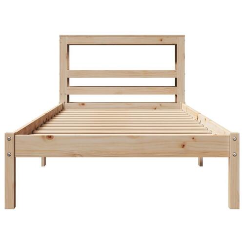 Sengeramme uden madras 100x200 cm massivt fyrretræ