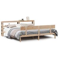 Sengeramme uden madras 200x200 cm massivt fyrretræ