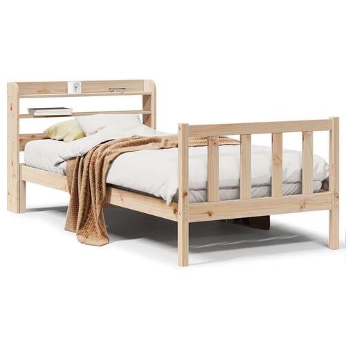 Sengeramme uden madras 75x190 cm massivt fyrretræ