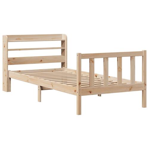 Sengeramme uden madras 75x190 cm massivt fyrretræ
