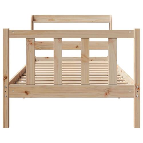 Sengeramme uden madras 75x190 cm massivt fyrretræ