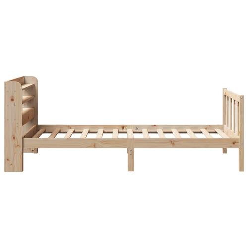 Sengeramme uden madras 75x190 cm massivt fyrretræ