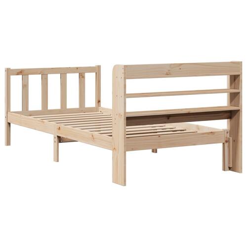 Sengeramme uden madras 75x190 cm massivt fyrretræ