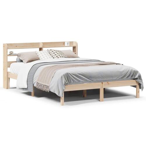Sengeramme uden madras 120x200 cm massivt fyrretræ