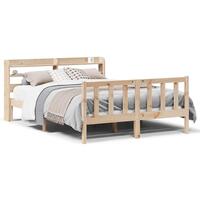 Sengeramme uden madras 140x190 cm massivt fyrretræ
