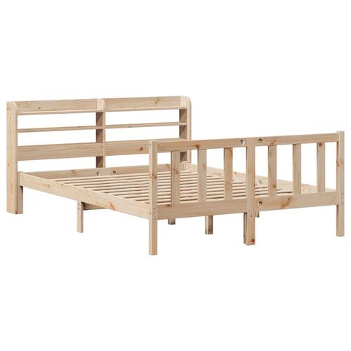 Sengeramme uden madras 140x190 cm massivt fyrretræ