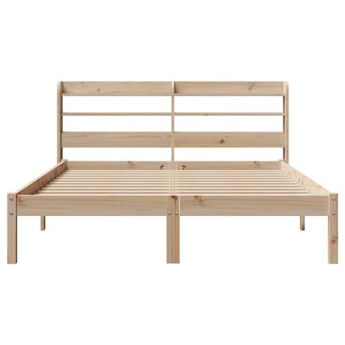 Sengeramme uden madras 160x200 cm massivt fyrretræ