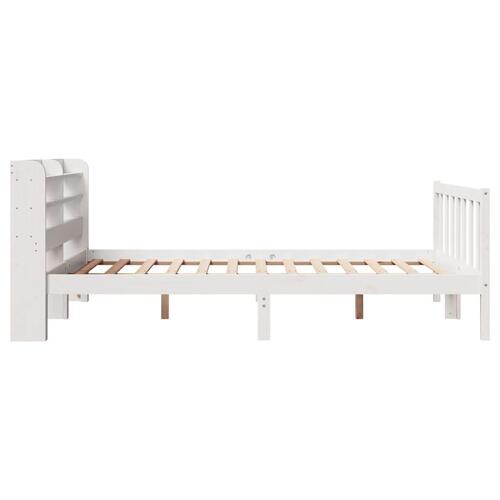 Sengeramme uden madras 160x200 cm massivt fyrretræ hvid