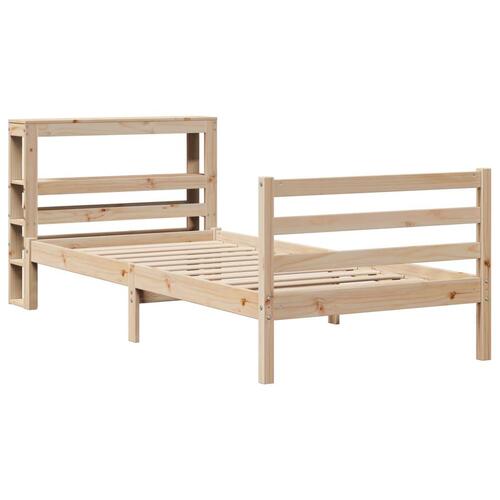 Sengeramme uden madras 90x200 cm massivt fyrretræ