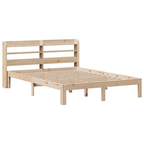 Sengeramme med sengegavl 160x200 cm massivt fyrretræ