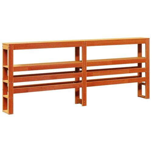 Sengeramme uden madras 200x200 cm massivt fyrretræ gyldenbrun