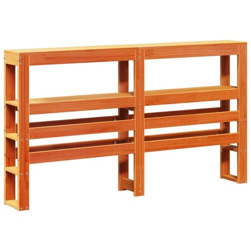 Sengeramme uden madras 135x190 cm massivt fyrretræ brun