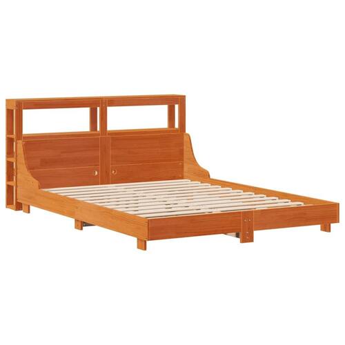 Sengeramme uden madras 160x200 cm massivt fyrretræ gyldenbrun