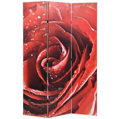 Foldbar rumdeler 120 x 170 cm rose rød