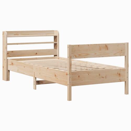 Sengeramme uden madras 75x190 cm massivt fyrretræ