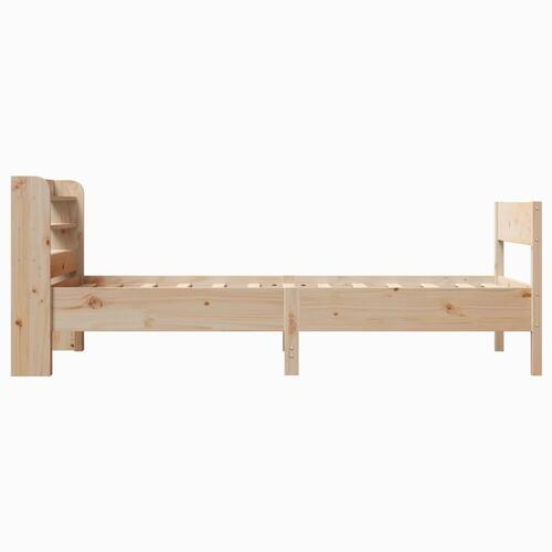 Sengeramme uden madras 75x190 cm massivt fyrretræ