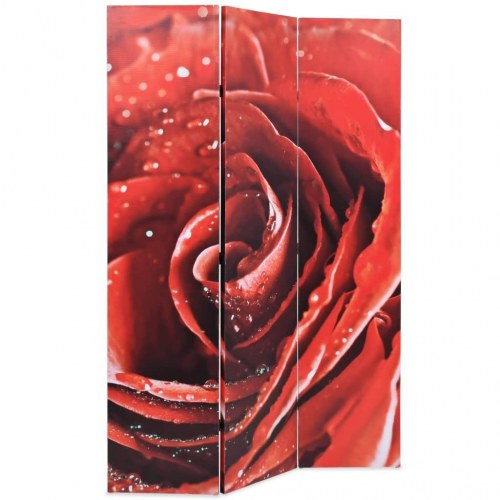 Foldbar rumdeler 120 x 170 cm rose rød