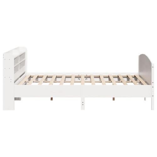 Sengeramme uden madras 180x200 cm massivt fyrretræ hvid